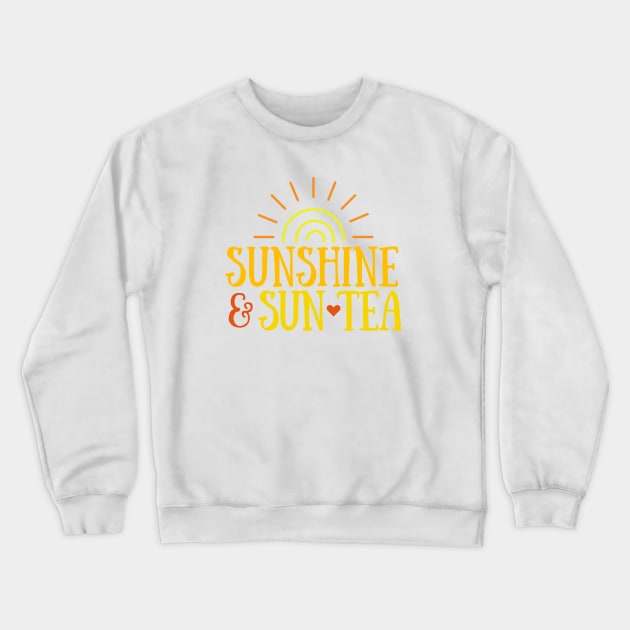 Sunshine & Sun Tea - Summer Iced Tea Crewneck Sweatshirt by Seaglass Girl Designs